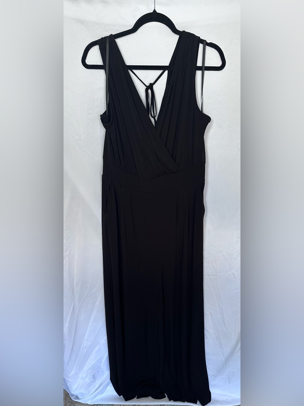 Torrid Studio Knit Surplice Tie Back Wide Leg Jumpsuit Size 1